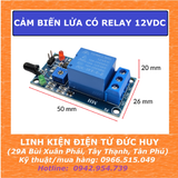 Cảm biến phát hiện ngọn lửa, tia hồng ngoại 12VDC có relay