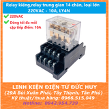 Relay kiếng, relay trung gian 14 chân, 220v 10A, LY4N