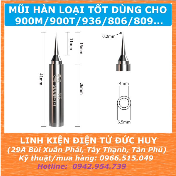 Mũi hàn loại tốt dùng cho 900M 900T 936 806 809 Hakko 907....