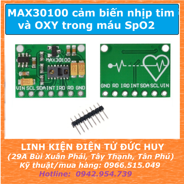 MAX30100 cảm biến nhịp tim và nồng độ OXY trong máu SpO2