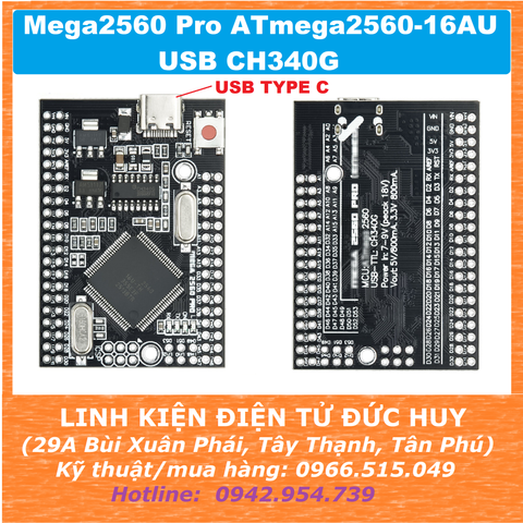 Mega2560 Pro ATmega2560-16AU USB CH340G TYPE C