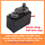 ĐỘNG CƠ SERVO MG995R 360 ĐỘ, BÁNH RĂNG KIM LOẠI, LỰC KÉO TỐI ĐA 15KG.cm