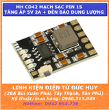 MHCD42, IP5306 MẠCH SẠC PIN 1S KÈM TĂNG ÁP 5V 2A, CÓ ĐÈN BÁO DUNG LƯỢNG
