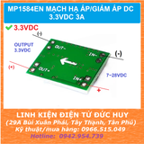 MP1584EN MẠCH HẠ ÁP/GIẢM ÁP DC 3.3VDC 3A ( KHÔNG ĐIỀU CHỈNH ĐIỆN ÁP)
