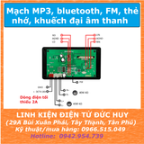 Mạch MP3 bluetooth FM thẻ nhớ (loa kẹo kéo) có remote điều khiển + khuếch đại