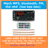 Mạch MP3 bluetooth FM thẻ nhớ (loa kẹo kéo) có remote điều khiển