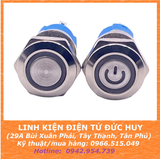 Nút nhấn kim loại 12mm, có đèn, chống nước (tự nhả, tự giữ)