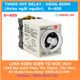 Timer OFF Delay ST3PF (tắt trễ) chính hãng BERM 24VAC/DC (delay khi ngắt nguồn)