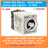 Timer OFF Delay ST3PF (tắt trễ) chính hãng BERM 220V (delay khi ngắt nguồn)