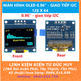 MÀN HÌNH OLED 0.96'' SSD1306 GIAO TIẾP I2C 128 X 64