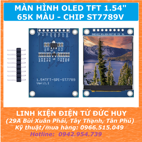 MÀN HÌNH OLED TFT 65K MÀU 1.54 INCH ( 240 x 240px)