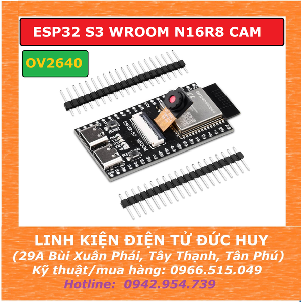 ESP32 S3 WROOM N16R8 WIFI TÍCH HỢP CAMERA 2MP OV2640