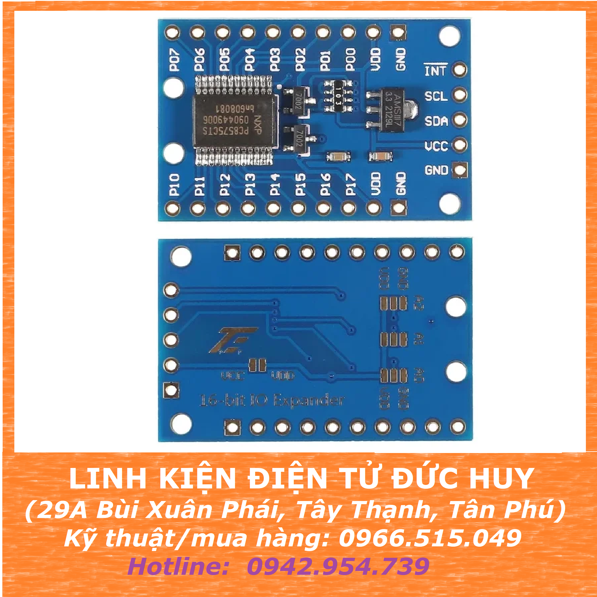 PCF8575 MẠCH MỞ RỘNG 16 CHÂN IO GIAO TIẾP I2C – LINH KIỆN ĐIỆN TỬ ĐỨC ...