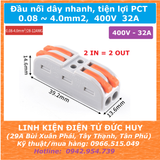 PCT Đầu nối dây nhanh, cọc chia nguồn tín hiệu 0.8-4.0mm2 400V 32A