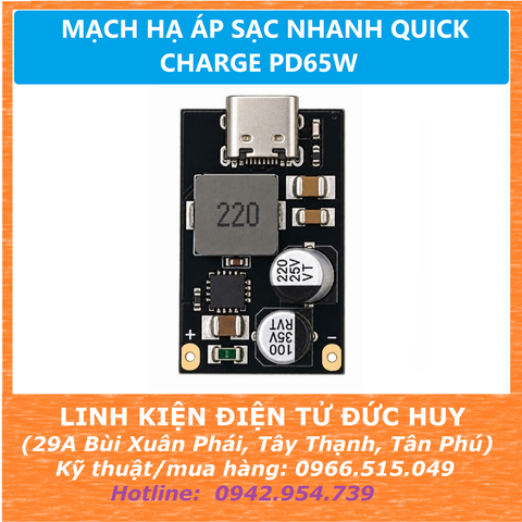 MẠCH HẠ ÁP SẠC NHANH QUICK CHARGE PD65W