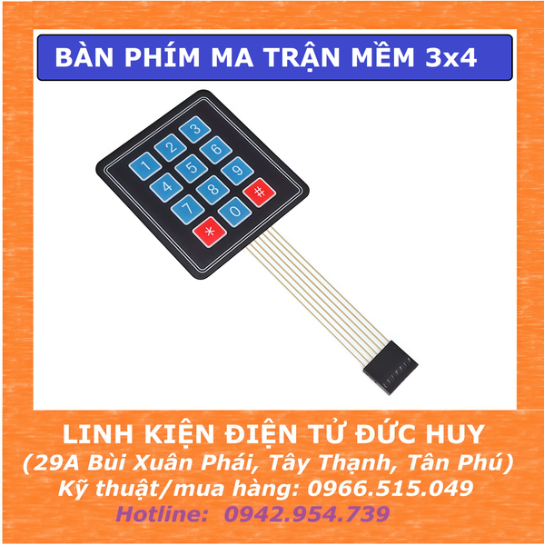BÀN PHÍM MA TRẬN MỀM 3x4