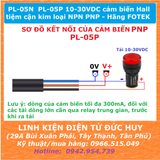 PL-05N  PL-05P 10-30VDC cảm biến Hall tiệm cận kim loại NPN PNP - Hãng FOTEK