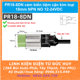 PR18-8DN cảm biến tiệm cận kim loại 18mm NPN NO 12-24VDC