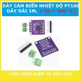 PT100 DÂY CẢM BIẾN ĐO NHIỆT ĐỘ DÀI 1M, -50~400 °C