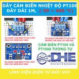 PT100 DÂY CẢM BIẾN ĐO NHIỆT ĐỘ DÀI 1M, -50~400 °C