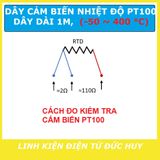 PT100 DÂY CẢM BIẾN ĐO NHIỆT ĐỘ DÀI 2M, 0~400 °C, REN M6