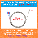 PT100 DÂY CẢM BIẾN ĐO NHIỆT ĐỘ DÀI 1M, -50~400 °C