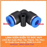 PV8 ĐẦU NỐI, ĐẦU CHIA ỐNG KHÍ NÉN CHỮ L 8mm - 8mm