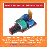 Mạch điều tốc dimmer PWM động cơ DC 5A 3~35V, cầu chì phục hồi