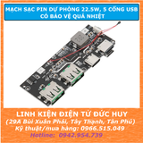 MẠCH SẠC PIN DỰ PHÒNG 22.5W, 5 CỔNG USB, CÓ BẢO VỆ QUÁ NHIỆT