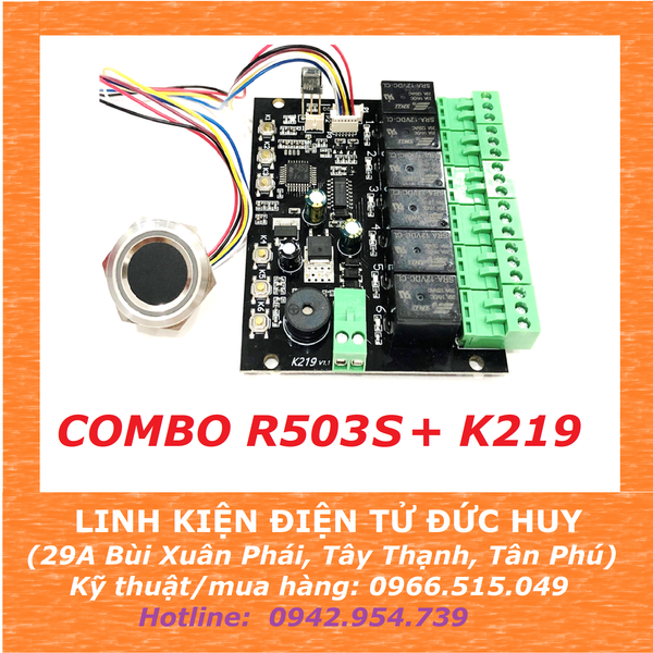COMBO CẢM BIẾN VÂN TAY ĐIỀU KHIỂN 6 THIẾT BỊ R503S K219