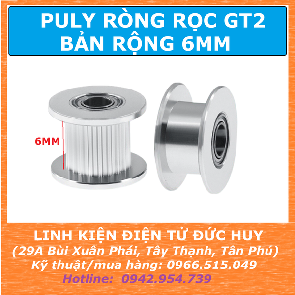 PULY RÒNG RỌC GT2 20 RĂNG, BẢN RỘNG 6MM