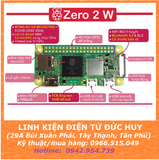 Máy tính nhúng Raspberry Pi Zero 2 W WIFI + BLUETOOTH, 512MB RAM