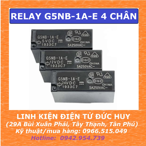 G5NB-1A-4 RELAY OMRON 4 CHÂN 5V 12V 24V