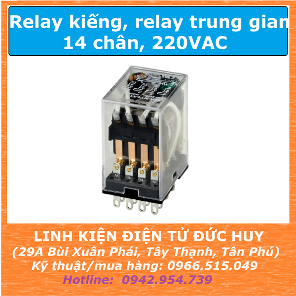 Relay kiếng 14 chân 220VAC 5A MY4N