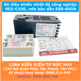 Bộ điều khiển nhiệt độ công nghiệp REX-C100FK07-V*AN , rơle bán dẫn SSR-60DA, ốc vít, dây cảm biến nhiệt độ