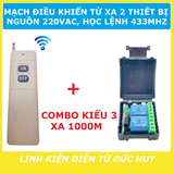 MẠCH ĐIỀU KHIỂN TỪ XA BẬT TẮT 2 THIẾT BỊ BẰNG REMOTE, 433MHZ HỌC LỆNH, 6~30VDC