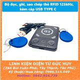 Bộ đọc, ghi, sao chép thẻ RFID 125kHz, USB TYPE C