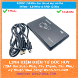 R20DC USB Đầu đọc tần số kép mã thẻ Mifare 13.56Mhz và RFID 125khz