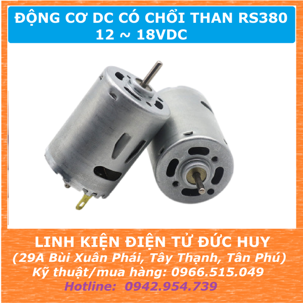 RS380 Động cơ DC có chổi than 12V-18VDC