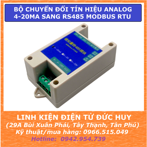 Bộ chuyển đổi tín hiệu analog 4-20mA sang RS485 MODBUS RTU