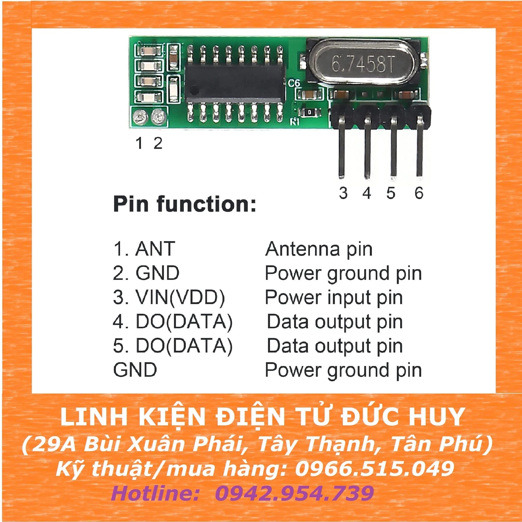 MẠCH THU NHẬN SÓNG RF 433MHZ RX470 – LINH KIỆN ĐIỆN TỬ ĐỨC HUY (29A BÙI ...