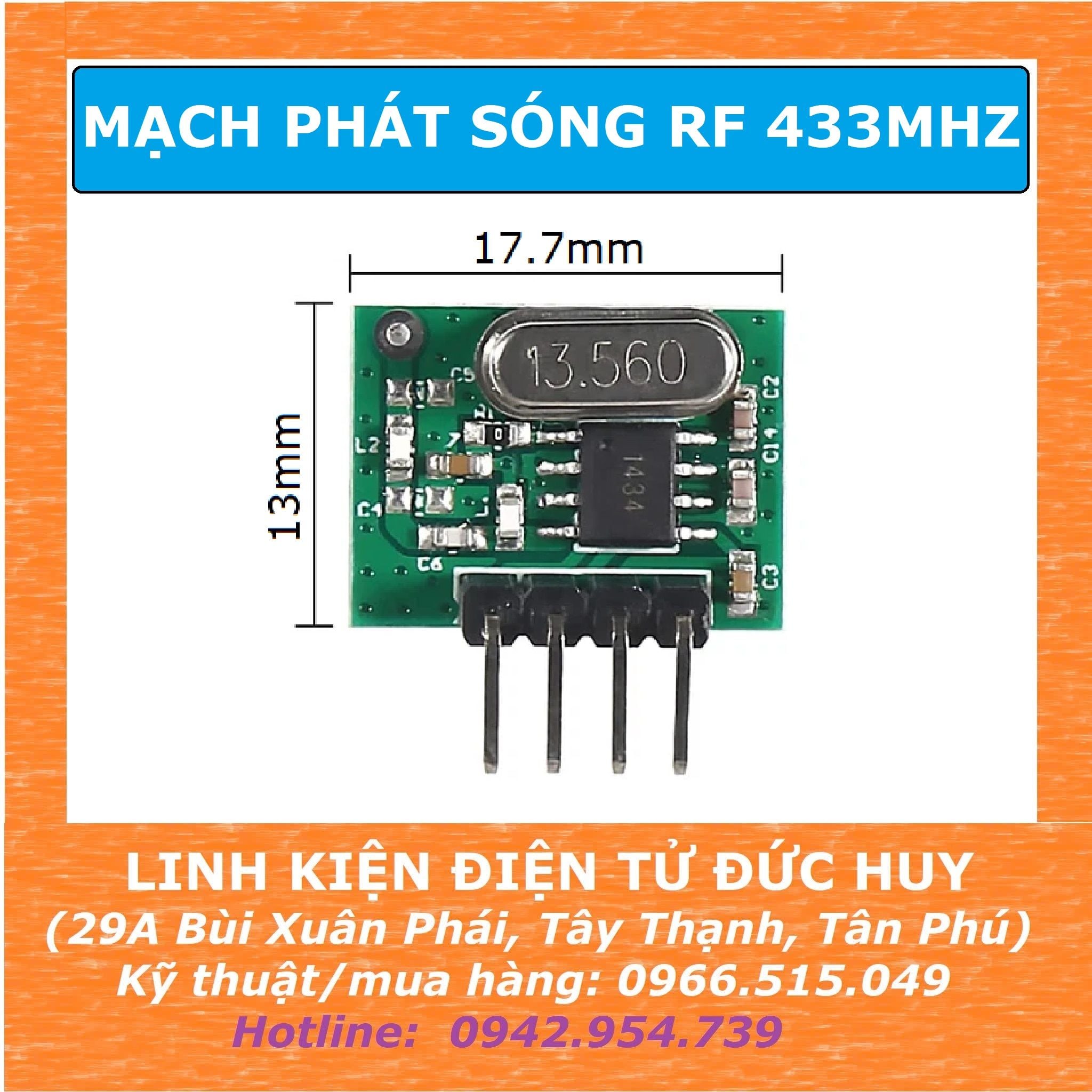 MẠCH THU NHẬN SÓNG RF 433MHZ RX470 – LINH KIỆN ĐIỆN TỬ ĐỨC HUY (29A BÙI ...