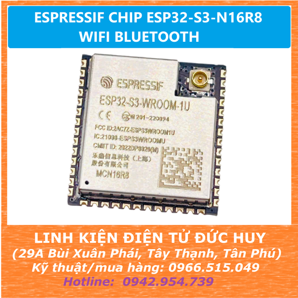 ESPRESSIF CHIP ESP32 S3 N16R8 WIFI BLUETOOTH