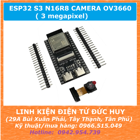 ESP32 S3 WROOM N16R8 WIFI TÍCH HỢP CAMERA 3MP OV3660