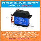 SERVO 20KG.cm, 4.8~7.4VDC, xoay tối đa 180 ĐỘ, BÁNH RĂNG KIM LOẠI