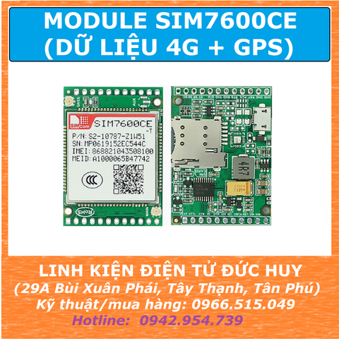 MODULE SIM7600CE-T DỮ LIỆU DI ĐỘNG 4G, ĐỊNH VỊ GPS