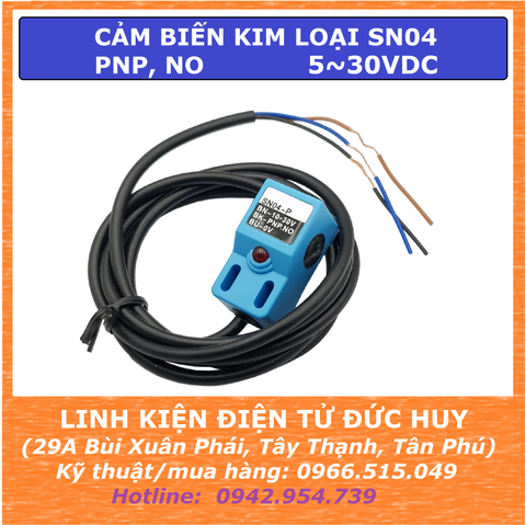 Cảm biến kim loại hall SN04 PNP NO 5~30VDC