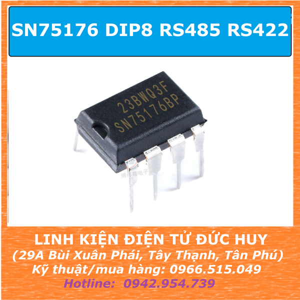 SN75176 DIP8 Giao tiếp RS485/RS422 TTL (Loại thường)