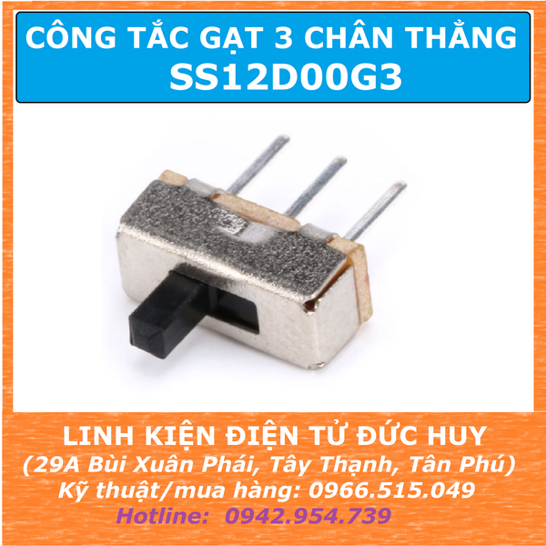 Công tắc gạt SPDT ON OFF SS12D00G3
