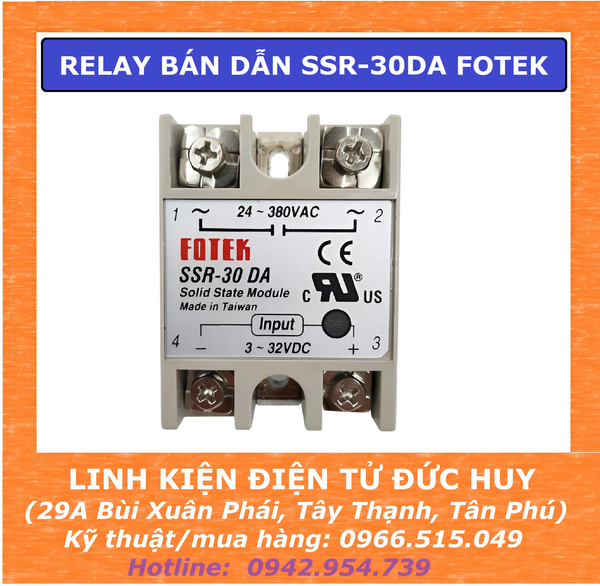 SSR-30DA FOTEK (RELAY BÁN DẪN ĐIỀU KHIỂN TẢI AC)